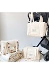 Anne Bebek Bakım Çantası Kapitone Su Geçirmez Bebek Arabası Organizer Düzenleyici Stroller Bag
