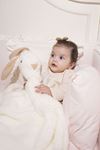 Sevimli Tavşancık Bebek Çocuk Battaniyesi Kışlık Peluş Welsoft Tavşan Battaniye